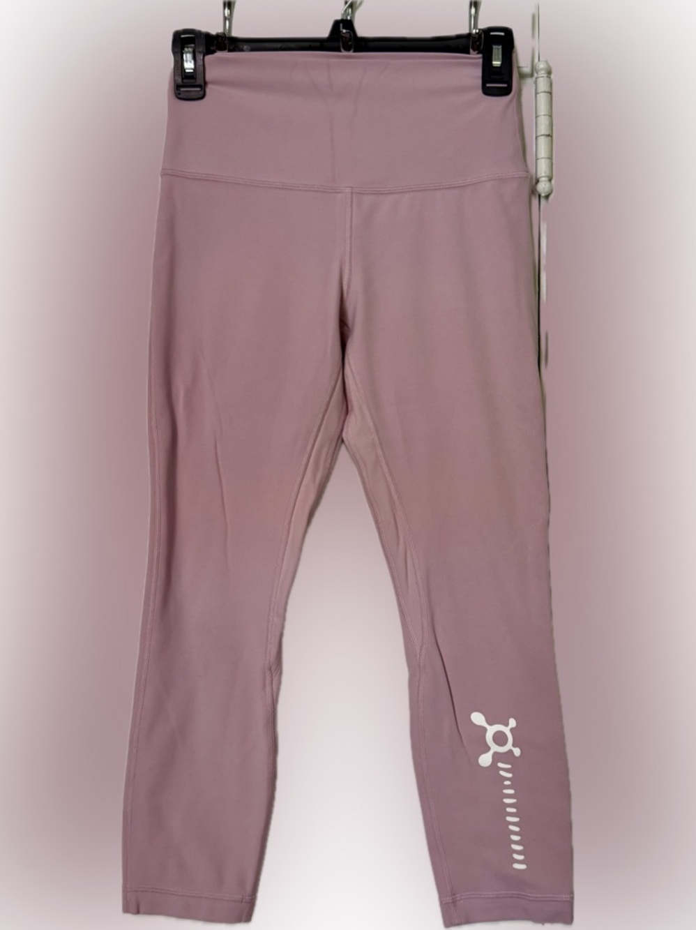 lululemon athletica Mauve-Pink Women's Leggings with White Logo